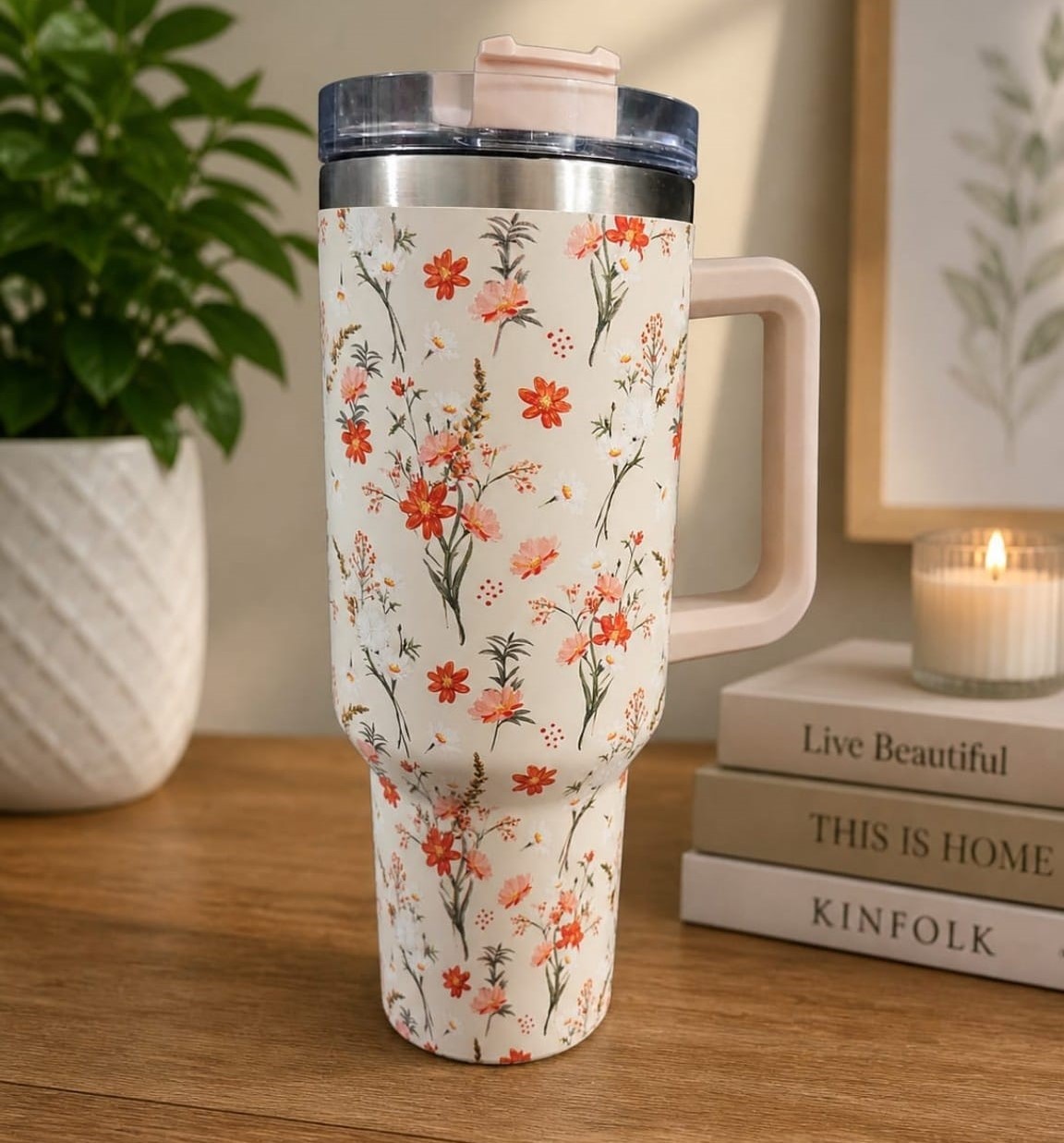 Floral Print Tumbler